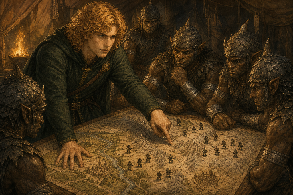 He showed chained fields, the raiders' road, and the narrow pass that could hide an answering force.