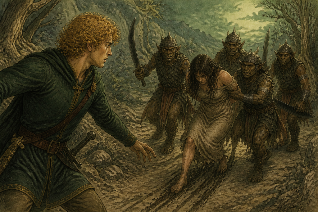 Face of God found Dusky Men dragging a bound woman, her bare feet leaving dark streaks.