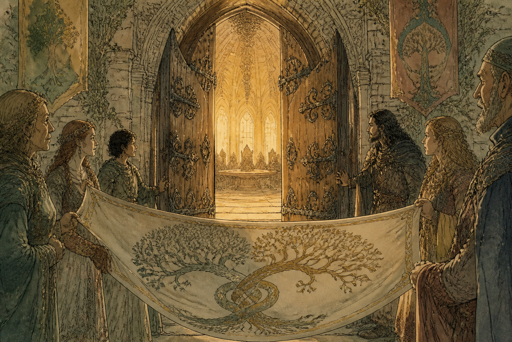 The council doors opened.