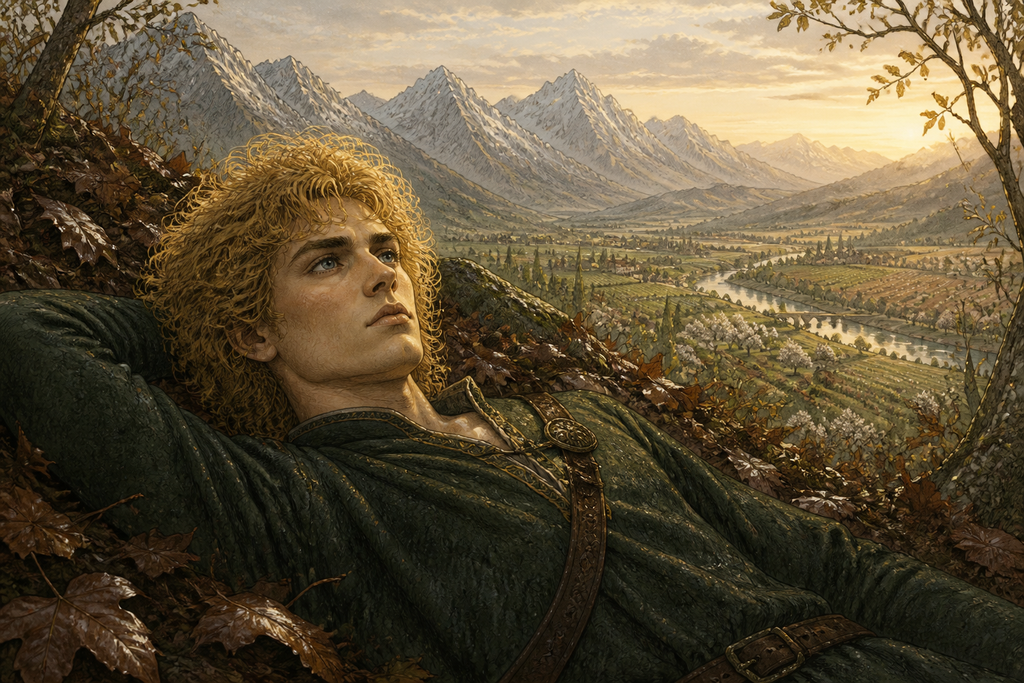Above Silver Dale, Face of God lay among wet leaves while dawn brightened vineyards below.