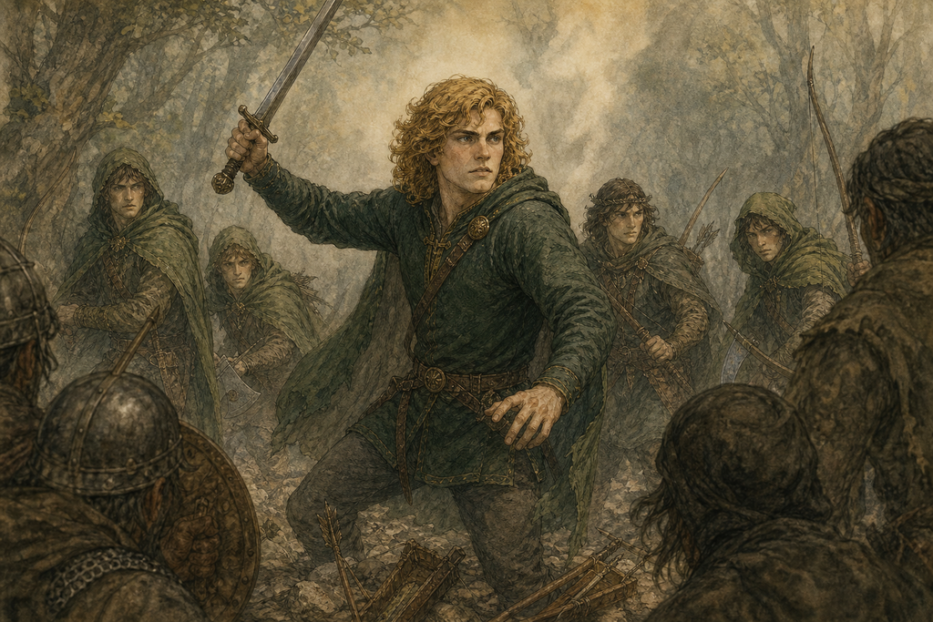Face of God held the woodland slope until empty quivers forced the archers into close combat.