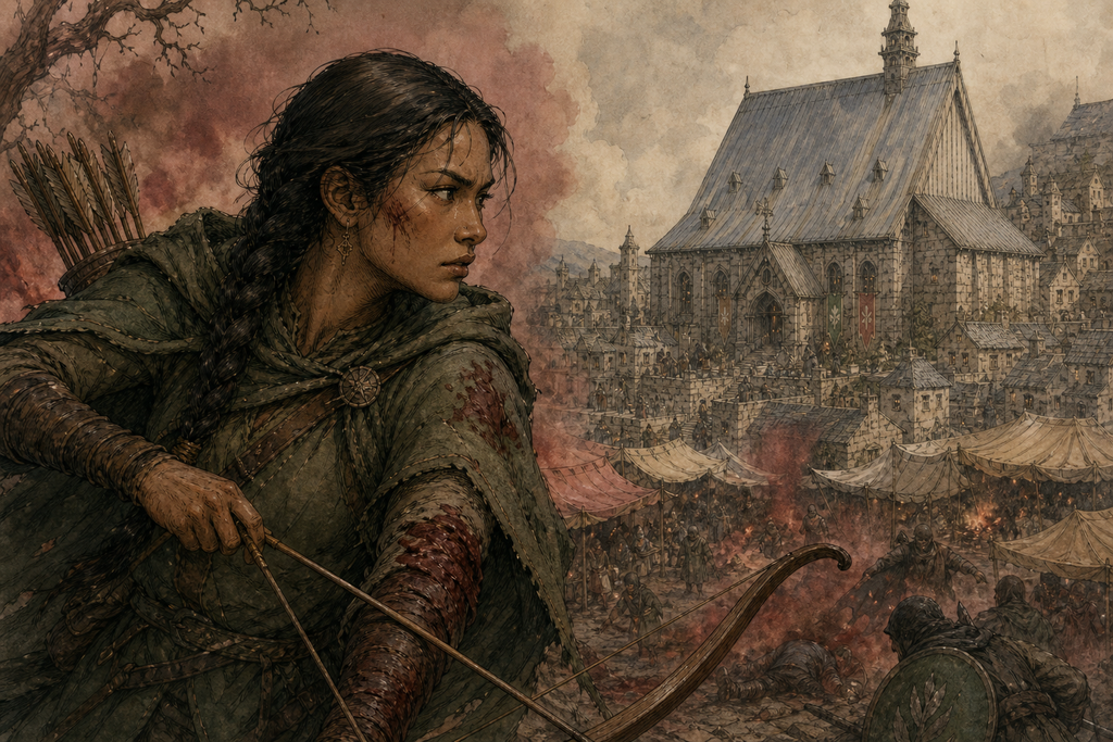 Bow May fought through blood darkening her sleeve, her jaw fixed toward Silverstead's market.