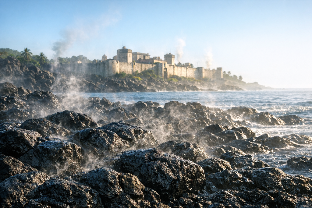 The smoke turned to heat and stone by morning.