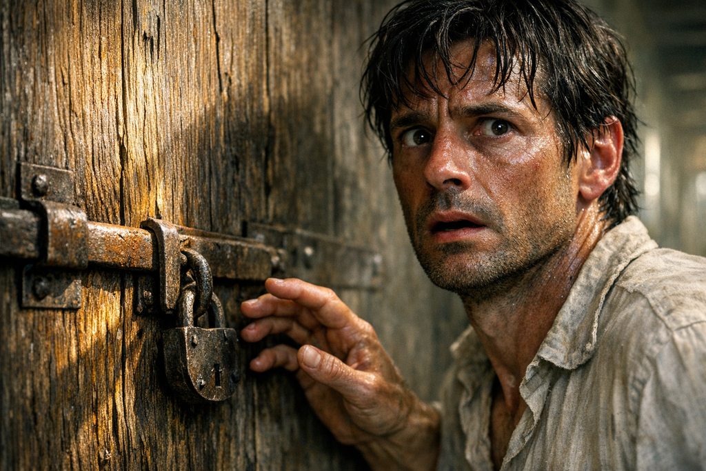 Then the locked room gave him the one sound he could not deny, a human scream.