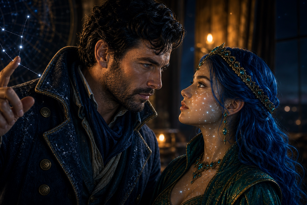 As Lexington named his mother's constellations, starlight trembled across Lyone's lifted face.