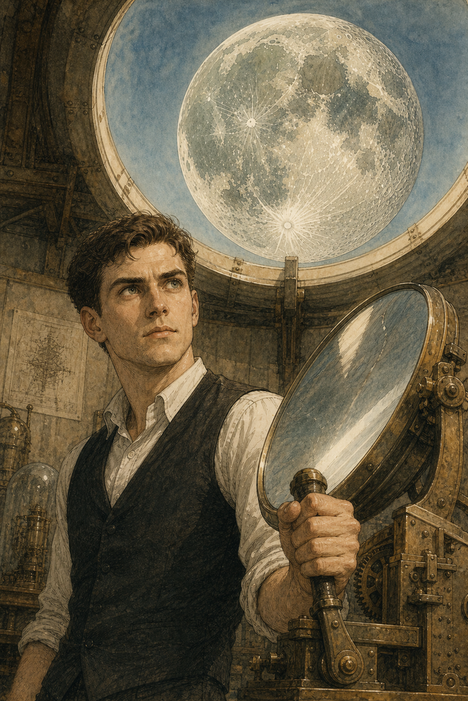 Andrew Hall rebuilt the machine and aimed his mirror at Tycho's white veins.