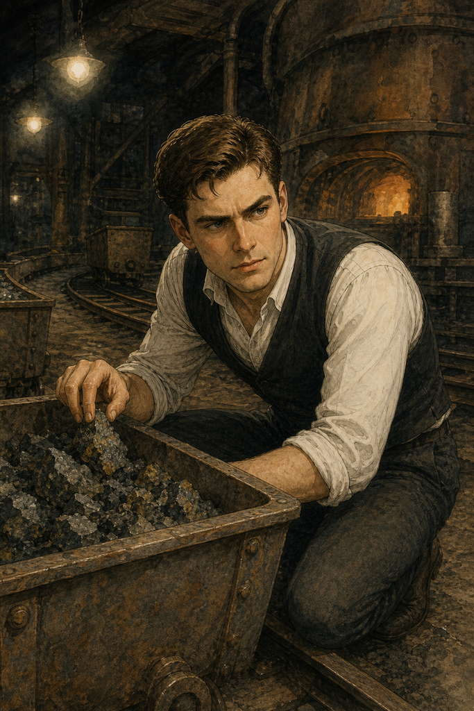 Andrew Hall discovered ore cars circling beneath the furnace and returning untouched.