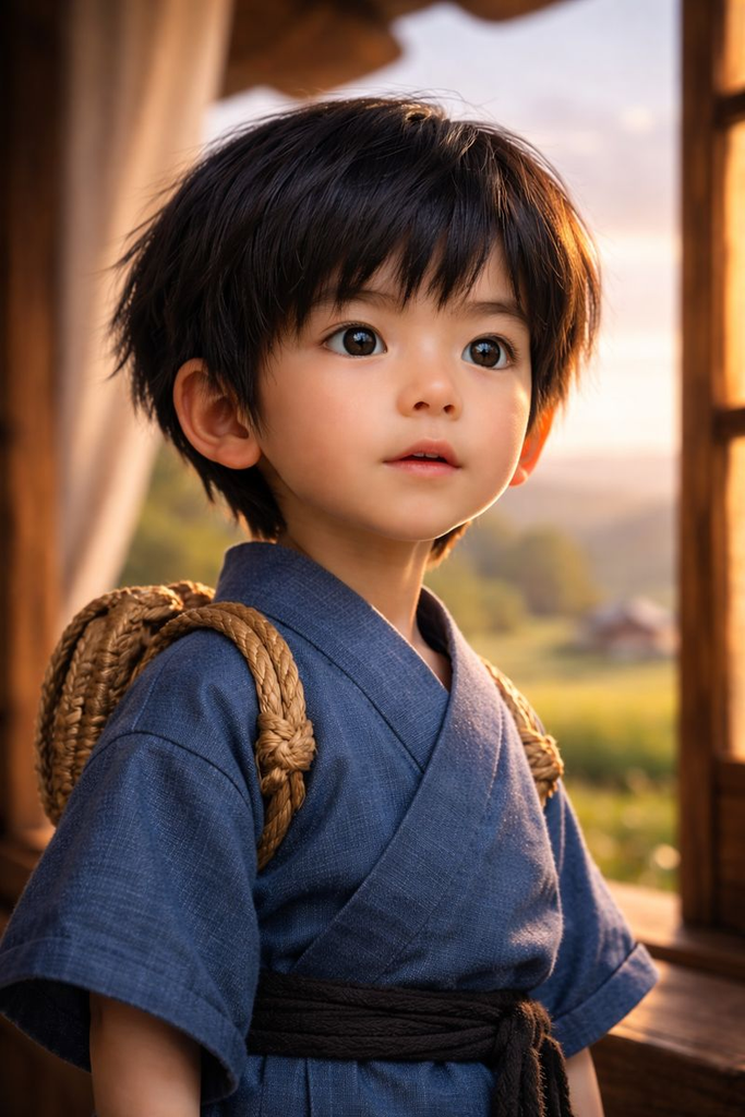 His name is Issun-bōshi, and his voice is steady already.