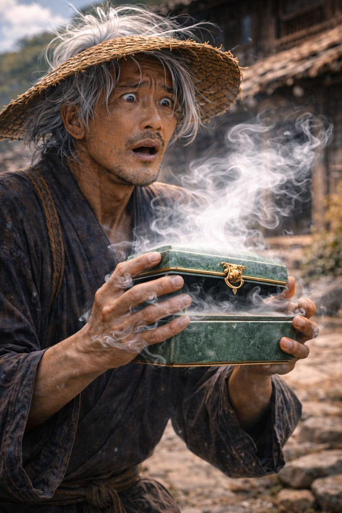 White mist pours out, and Urashima Tarō feels his hair turn silver.