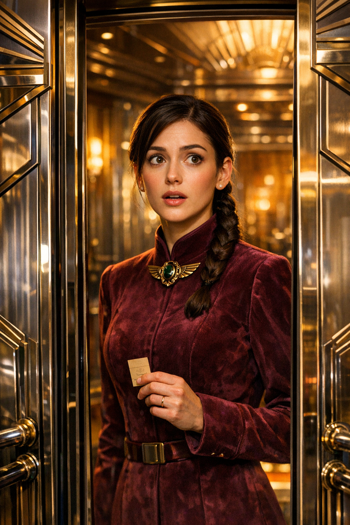 What happens when the last elevator opens for the wrong woman?