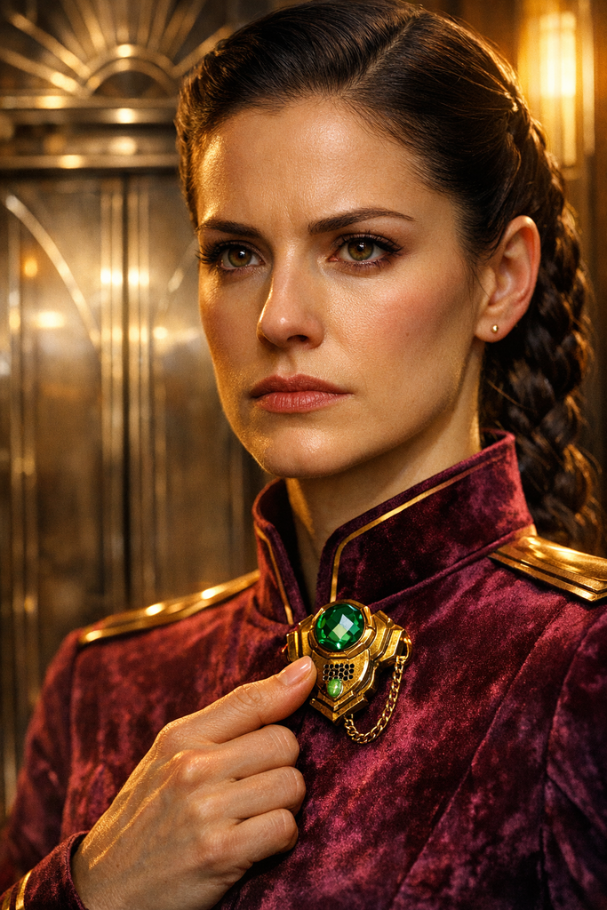 At the end of her shift, Mara pressed her jeweled Comm-Pin and chose one forbidden sunset.