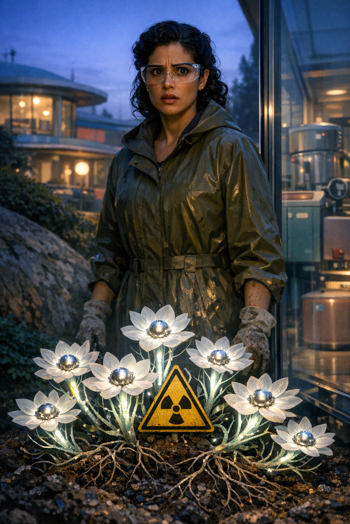 The Atomic Flowers were gathering around a warning, not reaching for light.