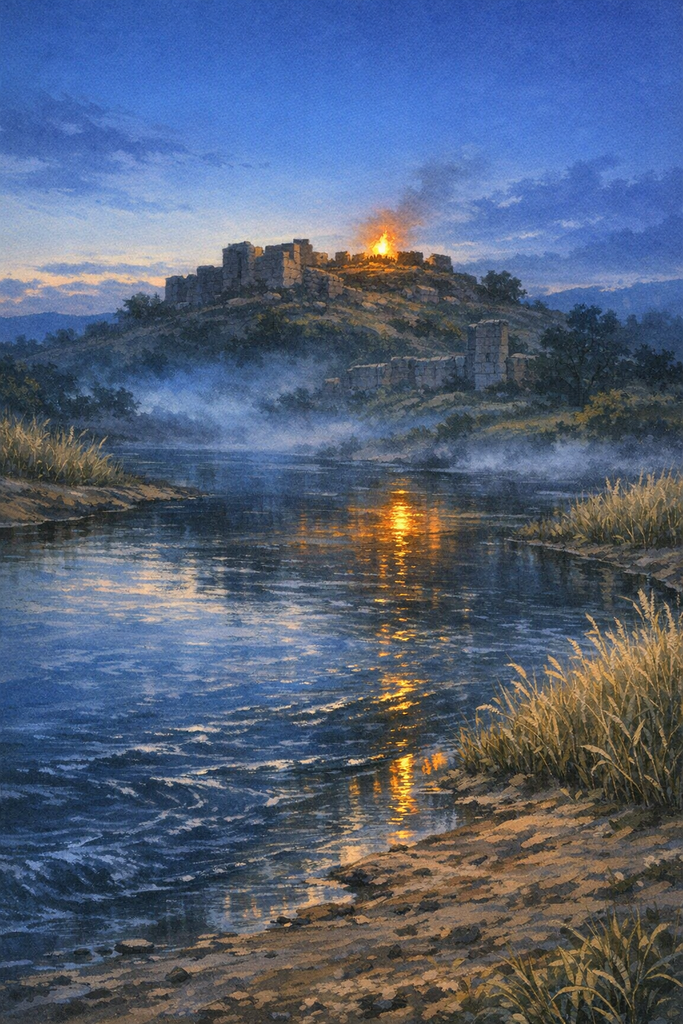 The Tiber kept moving, and on the hill one name became Rome.
