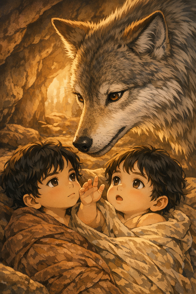 She lowered her head, and Romulus and Remus reached for her instead of the dark.