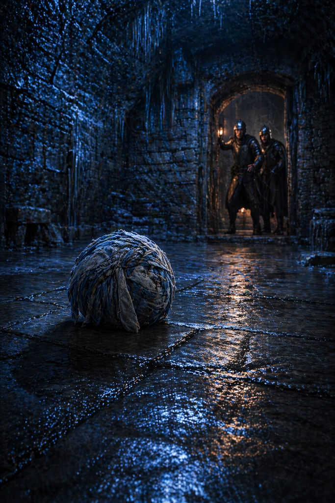 When the guards reached the icehouse, the rag ball sat alone on the wet floor.
