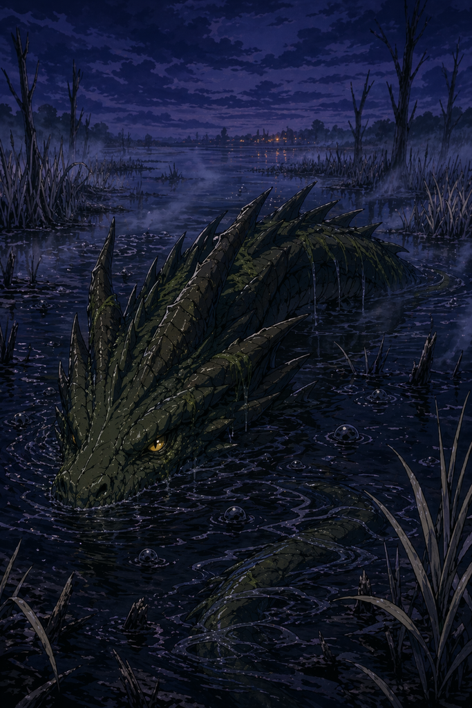 Only a thick sour breath rolled after Tarantasio, carrying the marsh stink all the way to the village fires.