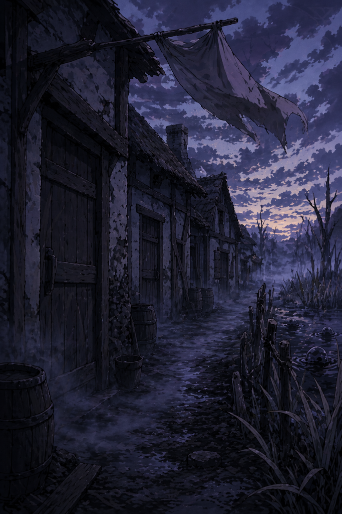 That sour wind reached the cottages before sunrise, and doors shut all around Lake Gerundo.
