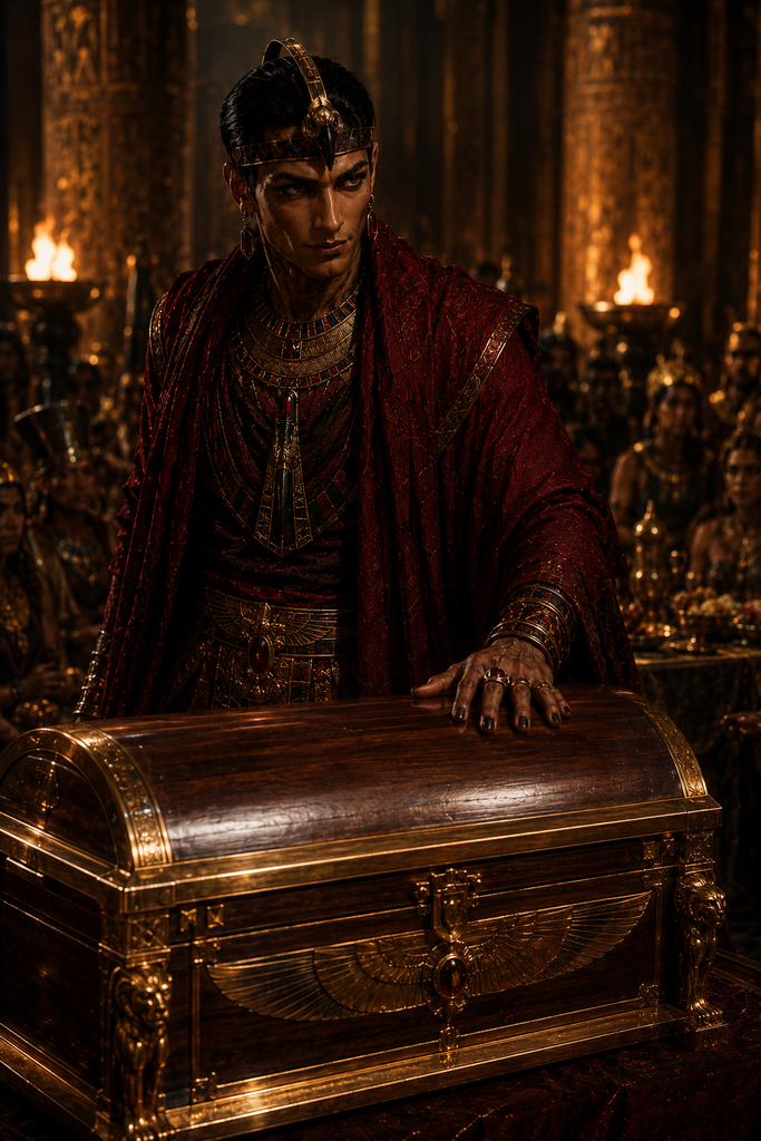 Set's smile gleamed again beside a polished chest built to fit one body.