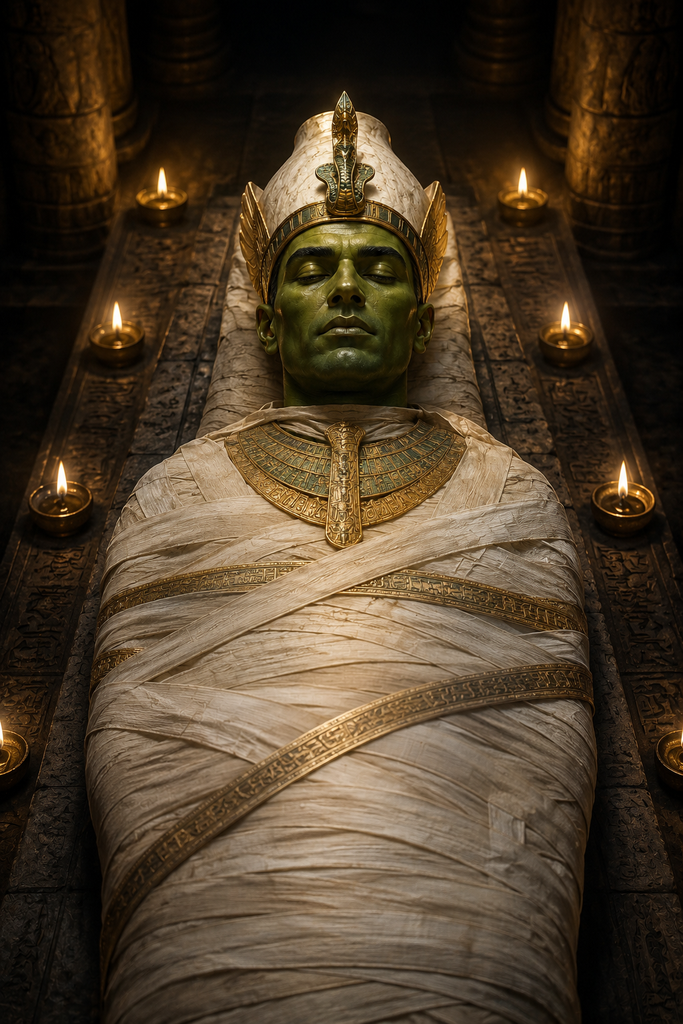 In that silent work, death became ritual, and Osiris became the first mummy.