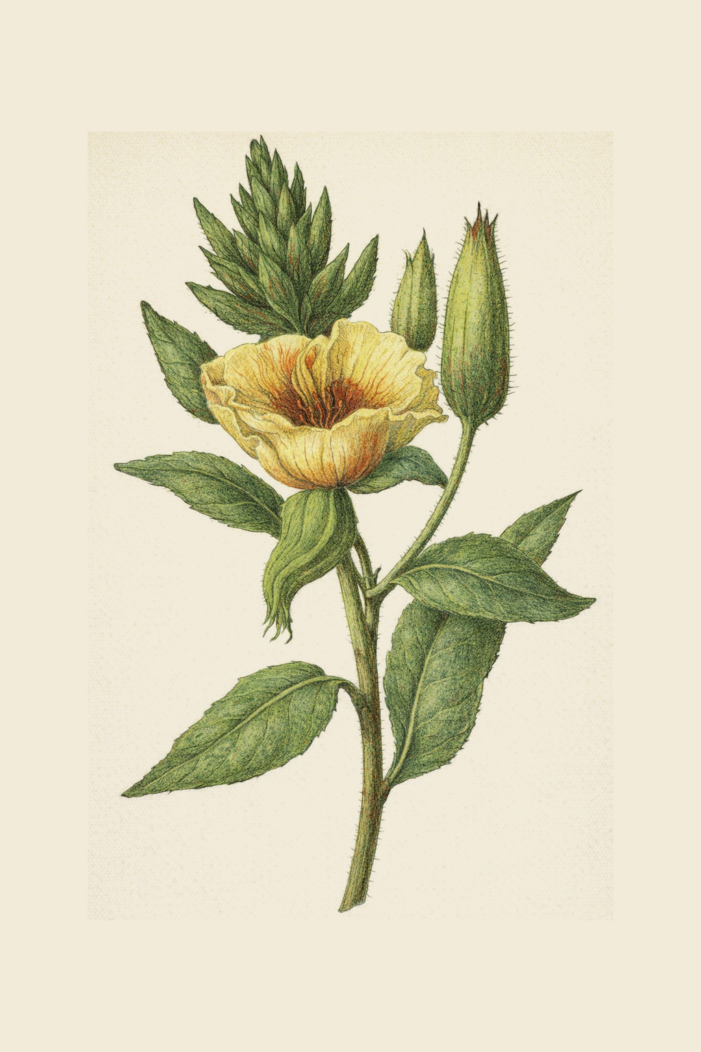 Evening primrose keeps most flowers shut by day. They open at six or seven in the evening, and then they are slightly fragrant. 🌼
