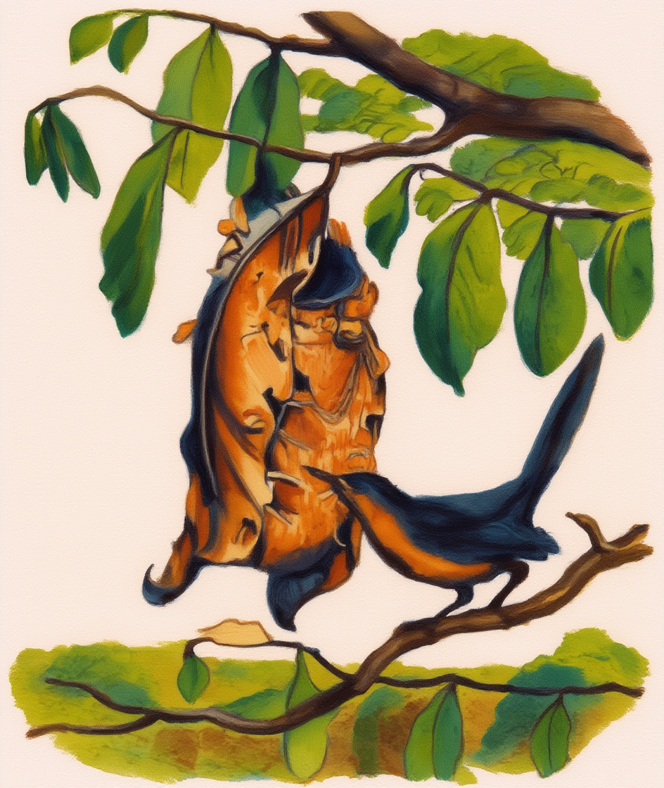 The colour-remastered tailor-bird engraving depicts the folded leaf and its attachment to the branch. Wood describes soft nesting material placed inside this leaf envelope.