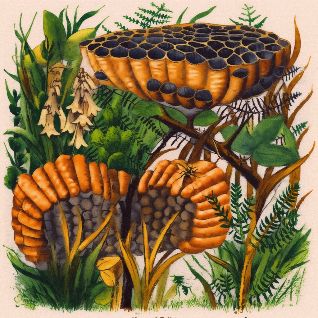 Nests of Polistes.