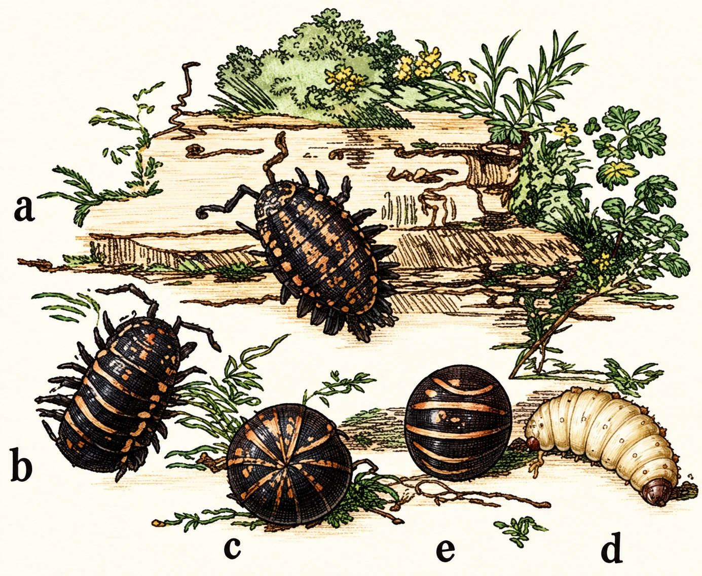 WOODLOUSE, ARMADILLO, AND PILL MILLEPEDE.