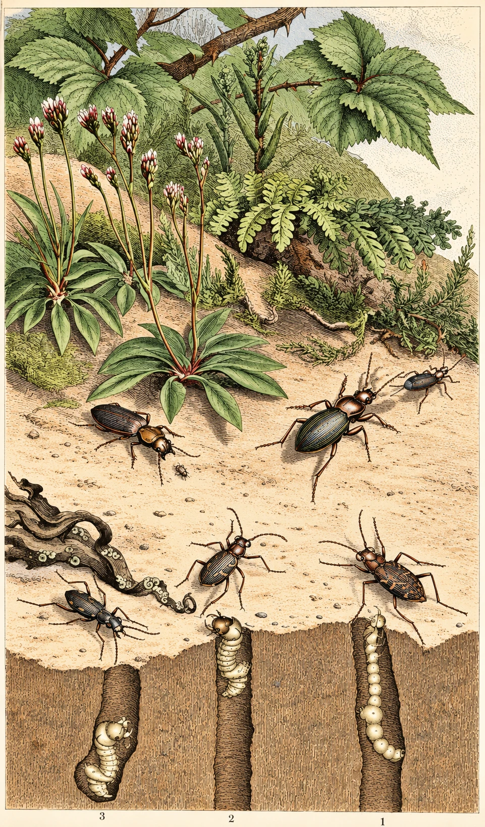 Insect species detailed illustrations