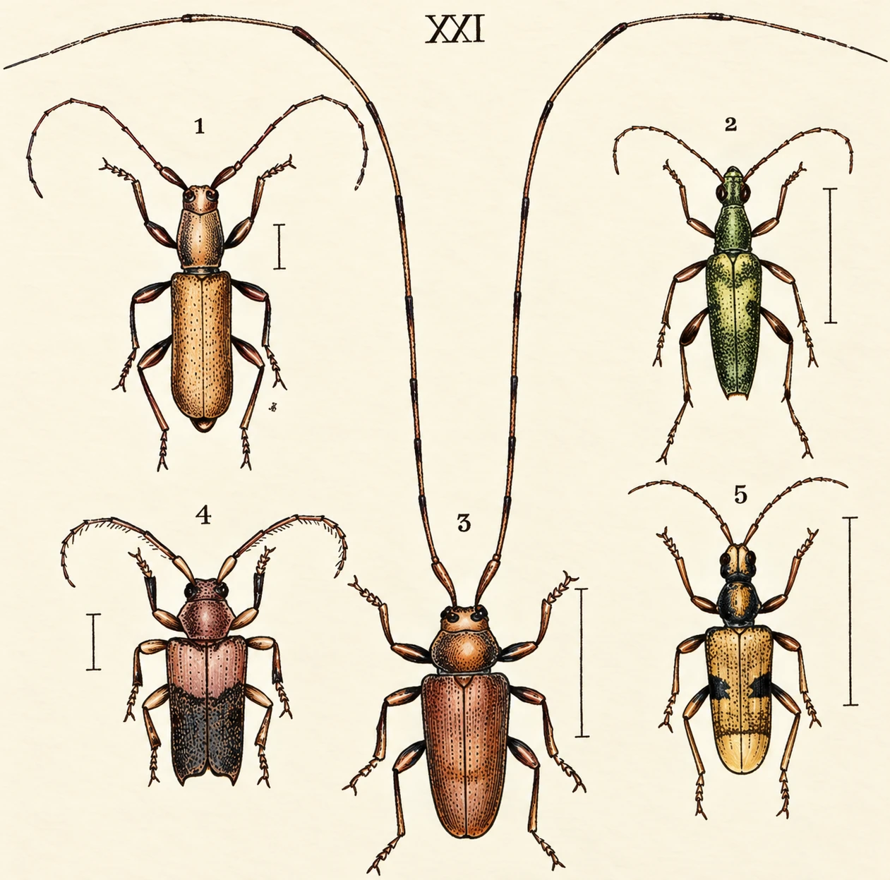 Insect anatomy and life stages collection
