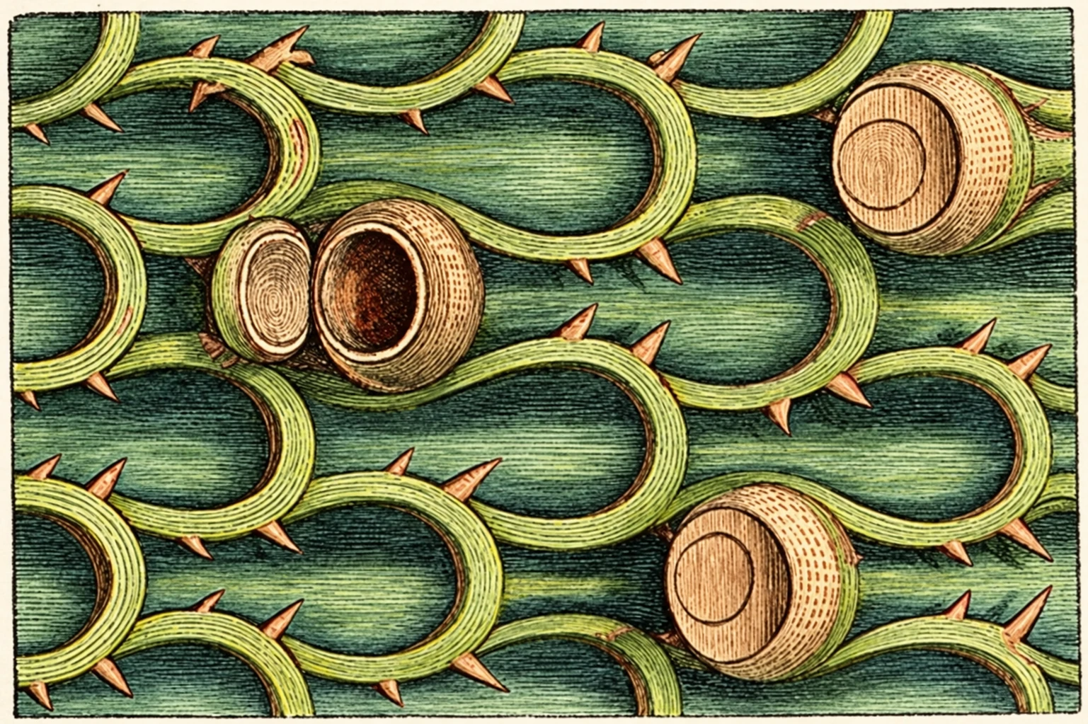 LEAFY SEA- MAT. (A portion magnified.)