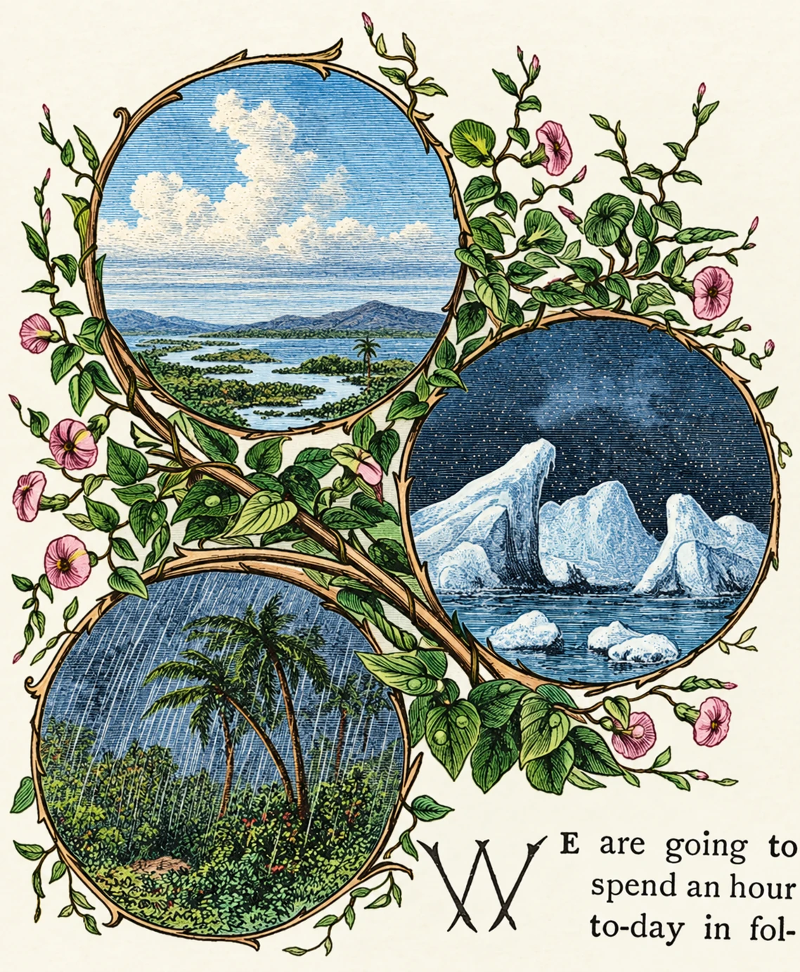 Mythical creature in a decorative design