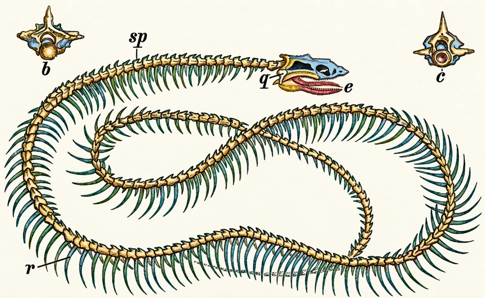 Skeleton of a Snake.