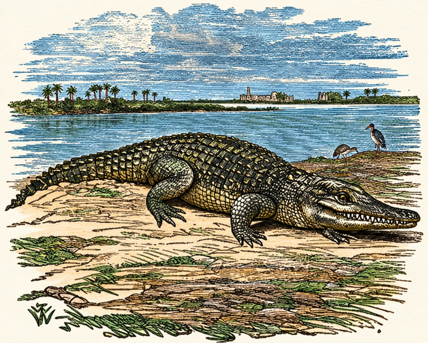 The Nile Crocodile. {Tristram.)