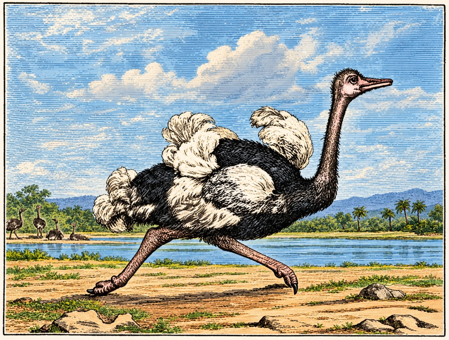 The Ostrich " at full speed.