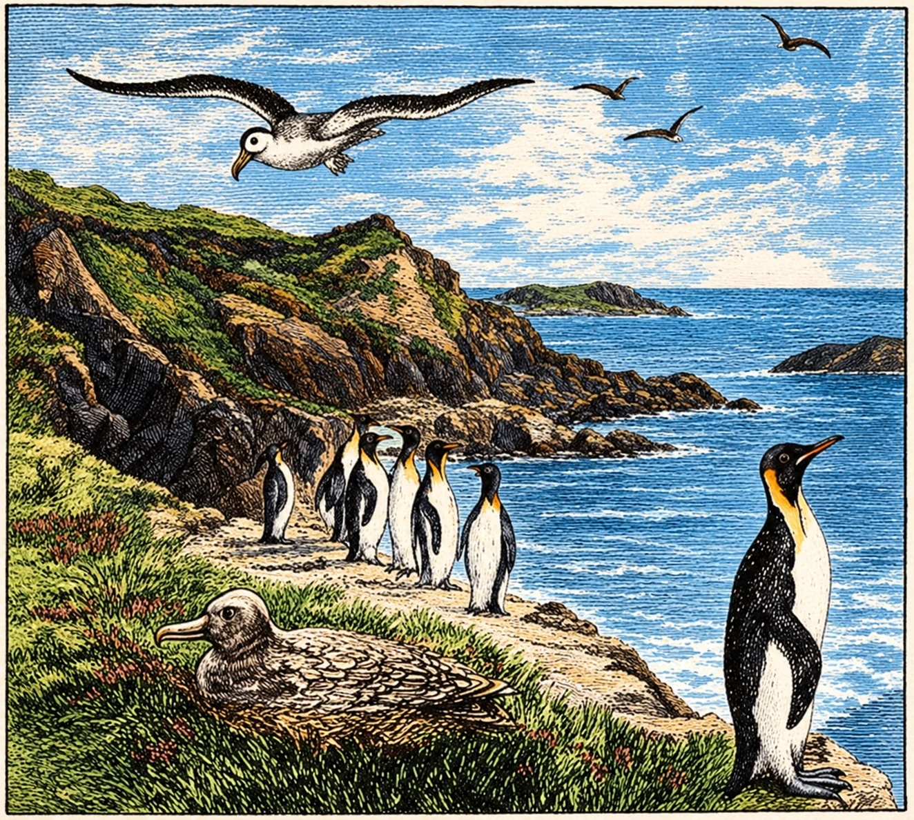Albatrosses and Penguins.