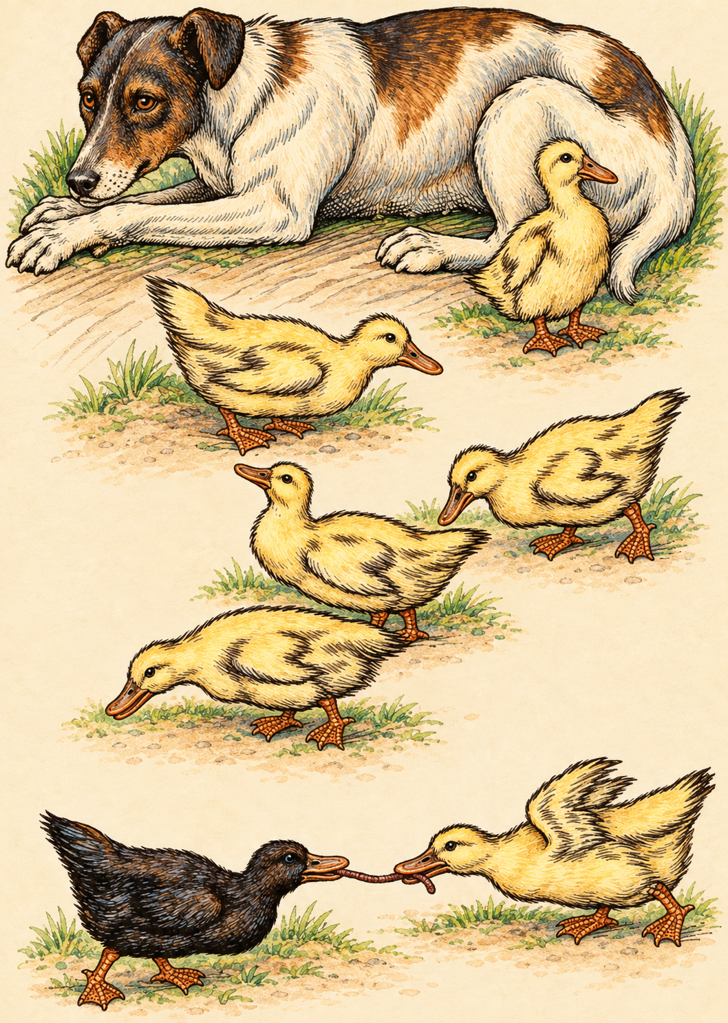 Illustration from A Hundred Anecdotes of Animals