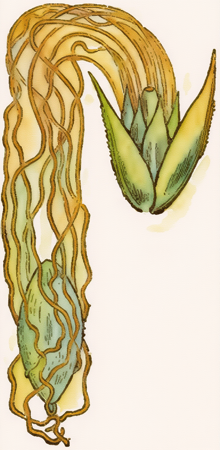 Fig. 62.—Fruit of Gahnia svanthophylla suspended. Gardener's Chronicle."