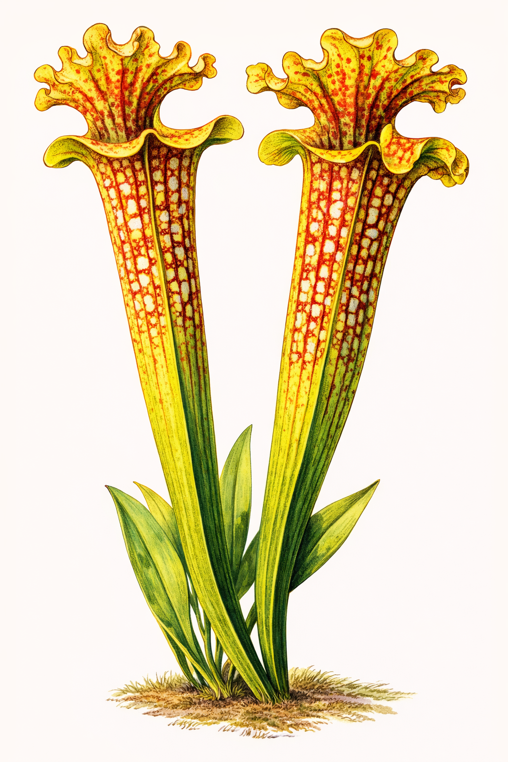 Sarracenia variolaris: each whole leaf folded into a trumpet